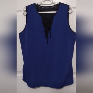 Worthington Sleeveless Top with Lace Detail
